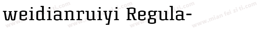 weidianruiyi Regula字体转换